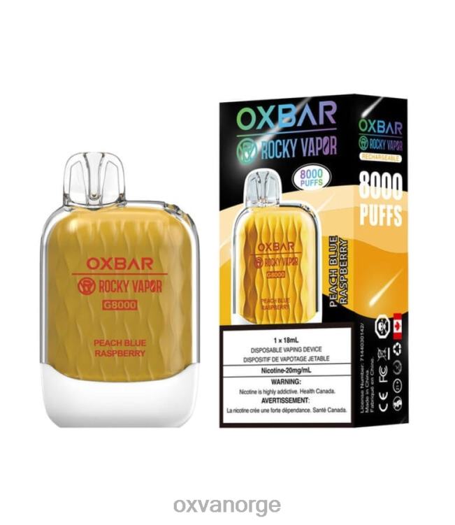 OXVA Review - ferskenblå bringebær T82LT37 OXVA OXBAR G8000