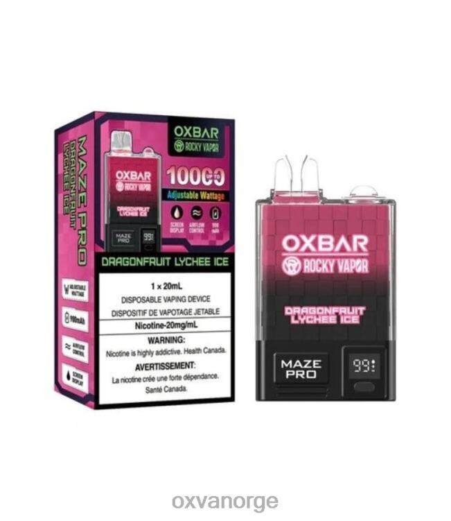 OXVA Vape Nicotine - dragefrukt litchi is T82LT25 OXVA OXBAR MAZE PRO 10000